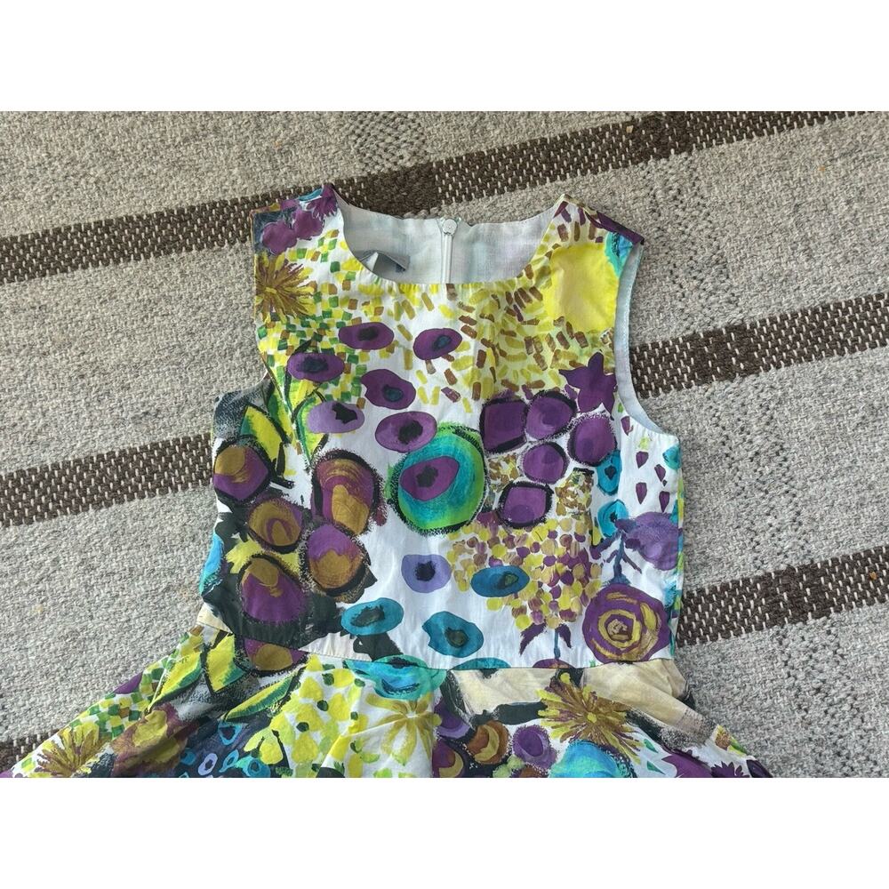 Alivia Simone Summer Bloom Tiered Dress Liberty Easter Girls 6 Purple Blue - Picture 3 of 10
